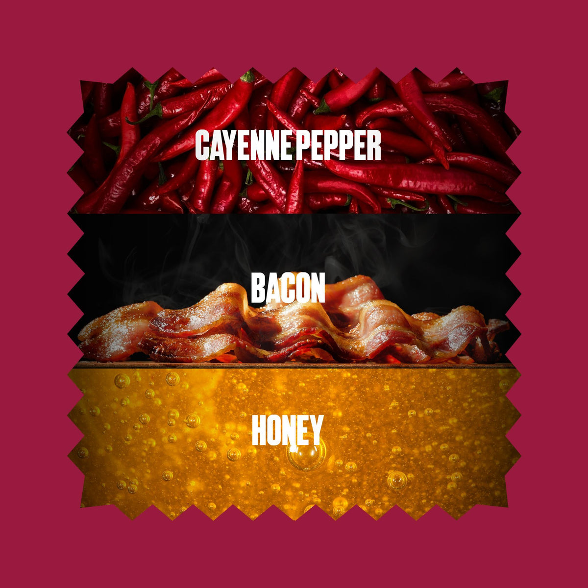Stacked Spicy Bacon BBQ sauce bottle, front view