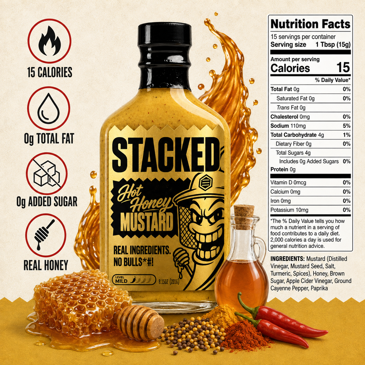 Hot Honey Mustard - Single Bottle