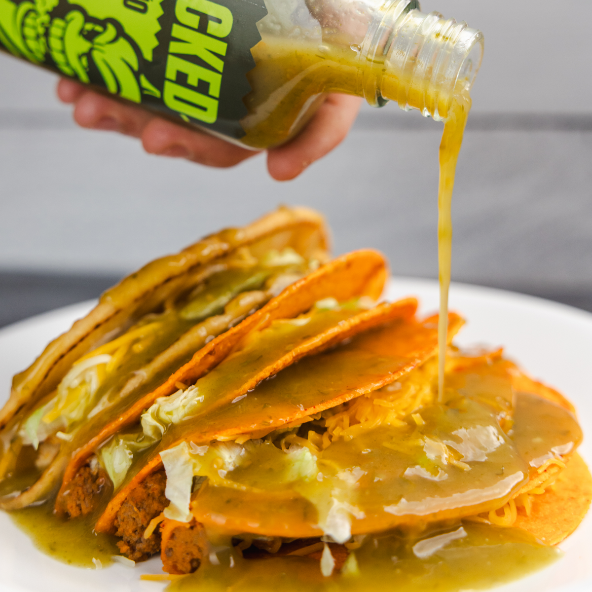 Stacked Jalapeno Lime hot sauce, front label