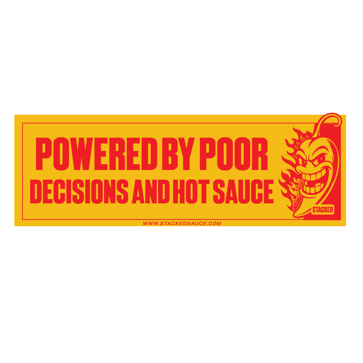 Stacked Poor Decisions bumper sticker